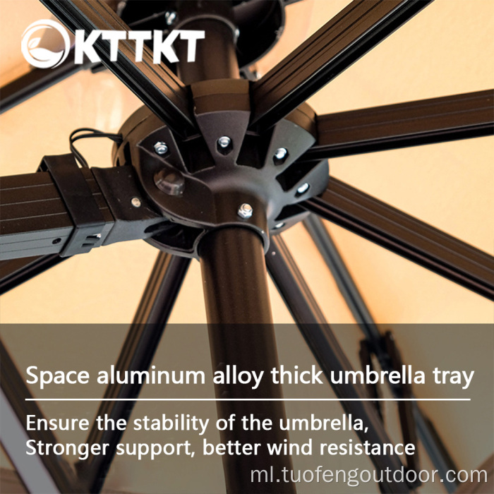 Do ട്ട്ഡോർ ക്യാമ്പിംഗ് ഇരട്ട അറ്റത്ത് സൺഷെയ്ഡ് കുട